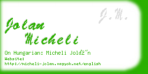 jolan micheli business card